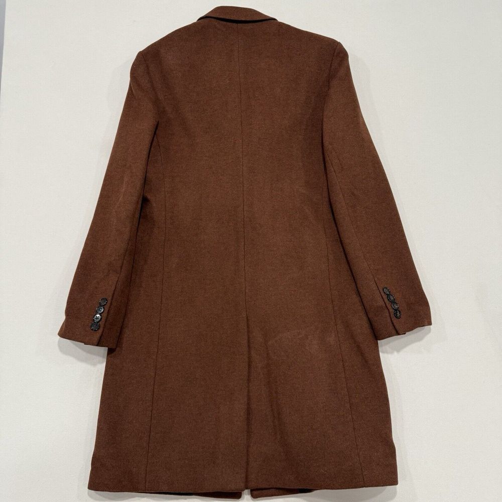 Zara Man Wool Blend Coat Brown Men's L - Picture 2 of 12